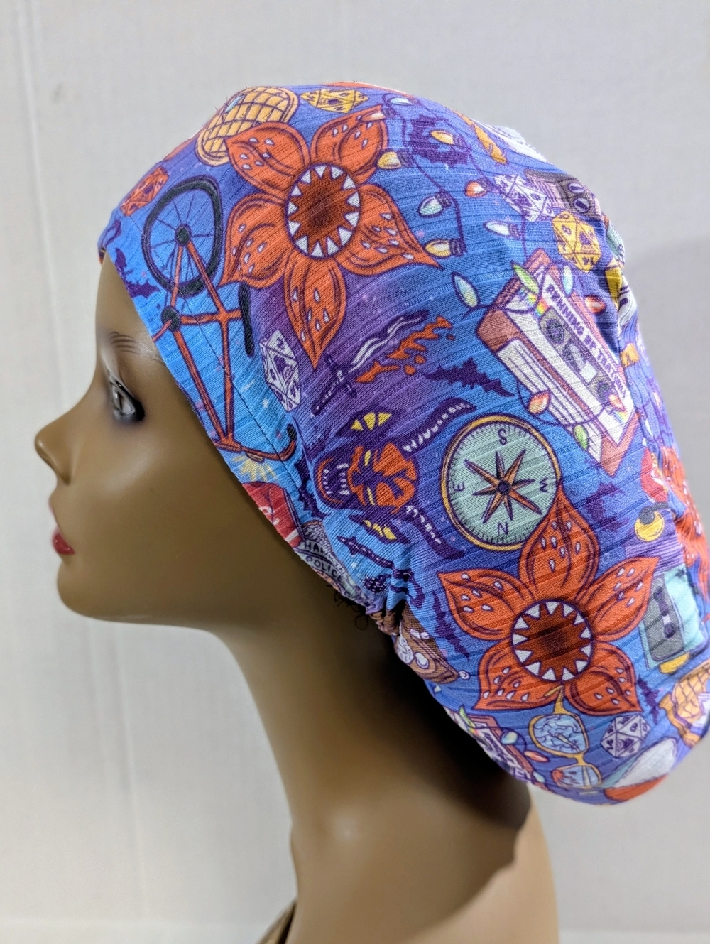 Stranger Things, Euro Style Scrub Cap, Scrub Cap, Surgery Hat, Chemo Hat